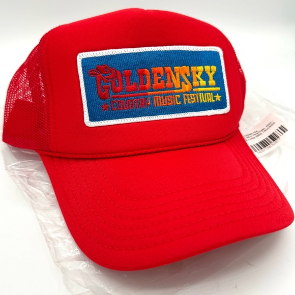 NWT Aviator Nation Golden Sky 2024 Festival Trucker Hat Cap Red Country Music - Picture 2 of 15